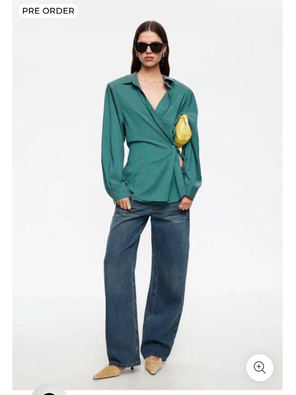 Lioness nothing hill green checked oversized shirts - Picture 14 of 16